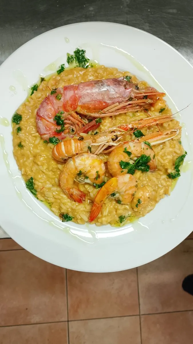 Risotto con gamberi e scampi